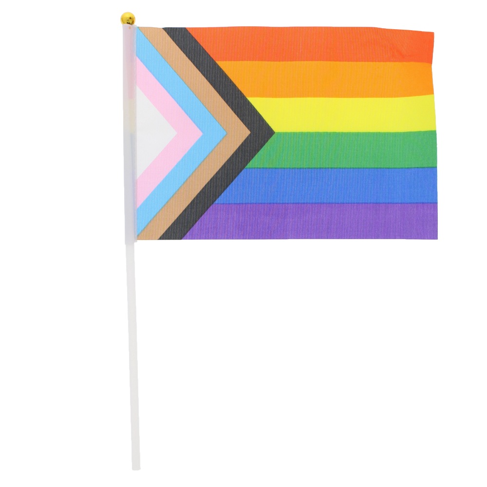 Zac's Alter Ego - Handheld Gay Pride Progress 30 x 16.5cm Flagge - Mehrfarben